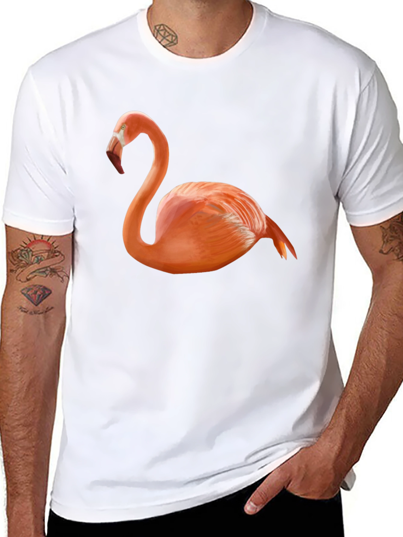 Flamingo Graphic Tee - Classic Black T-Shirt