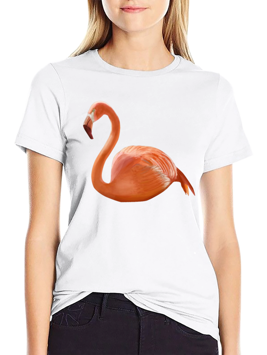 Flamingo Graphic Tee - Classic Black T-Shirt