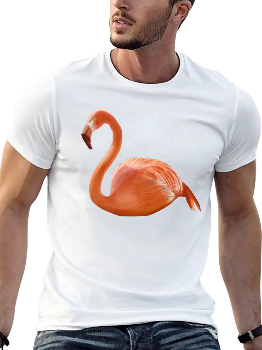 Flamingo Graphic Tee - Classic Black T-Shirt