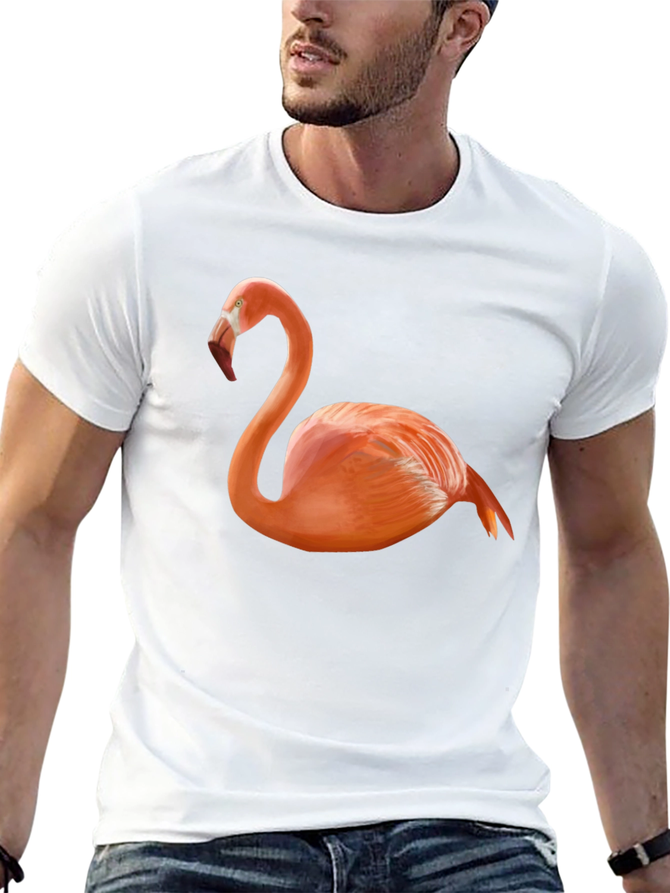 Flamingo Graphic Tee - Classic Black T-Shirt