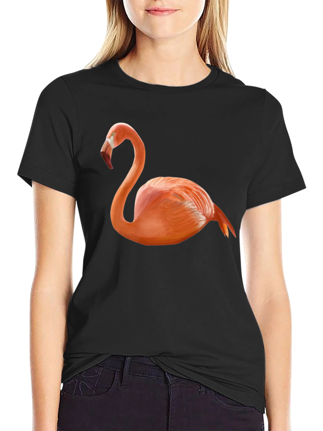 Flamingo Graphic Tee - Classic Black T-Shirt