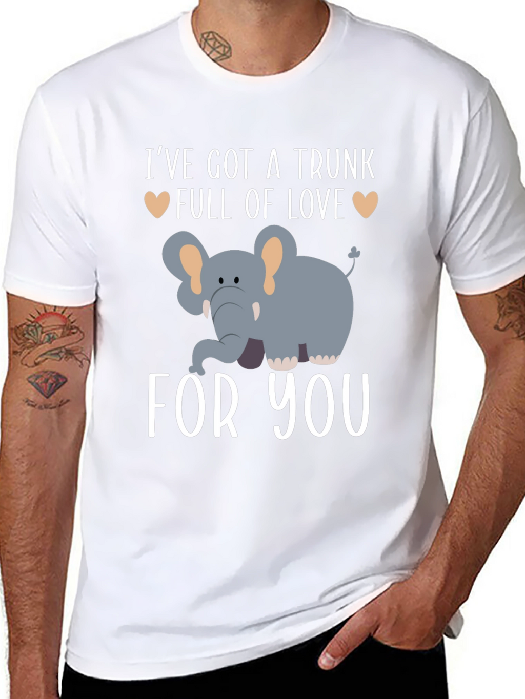 Elephant Trunk Full of Love Graphic T-Shirt