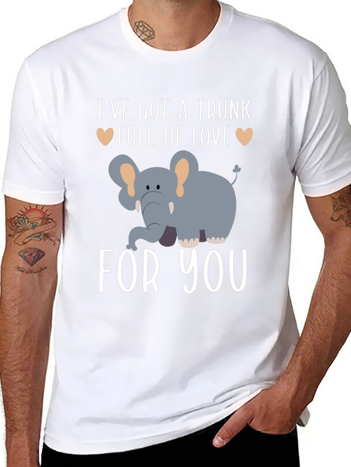 Elephant Trunk Full of Love Graphic T-Shirt