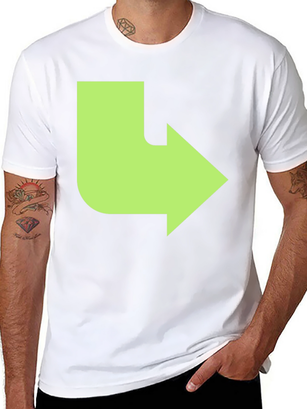 Right Turn Arrow Graphic Tee - Black