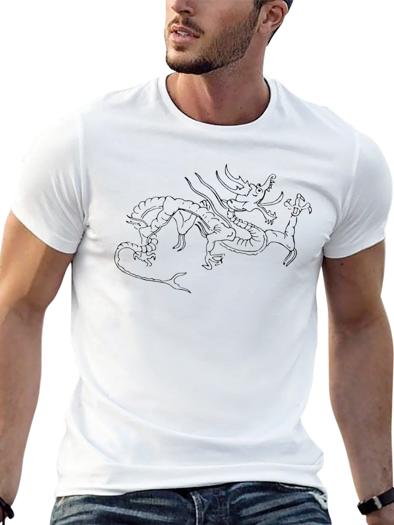 Dragon Graphic Black T-Shirt - Mens