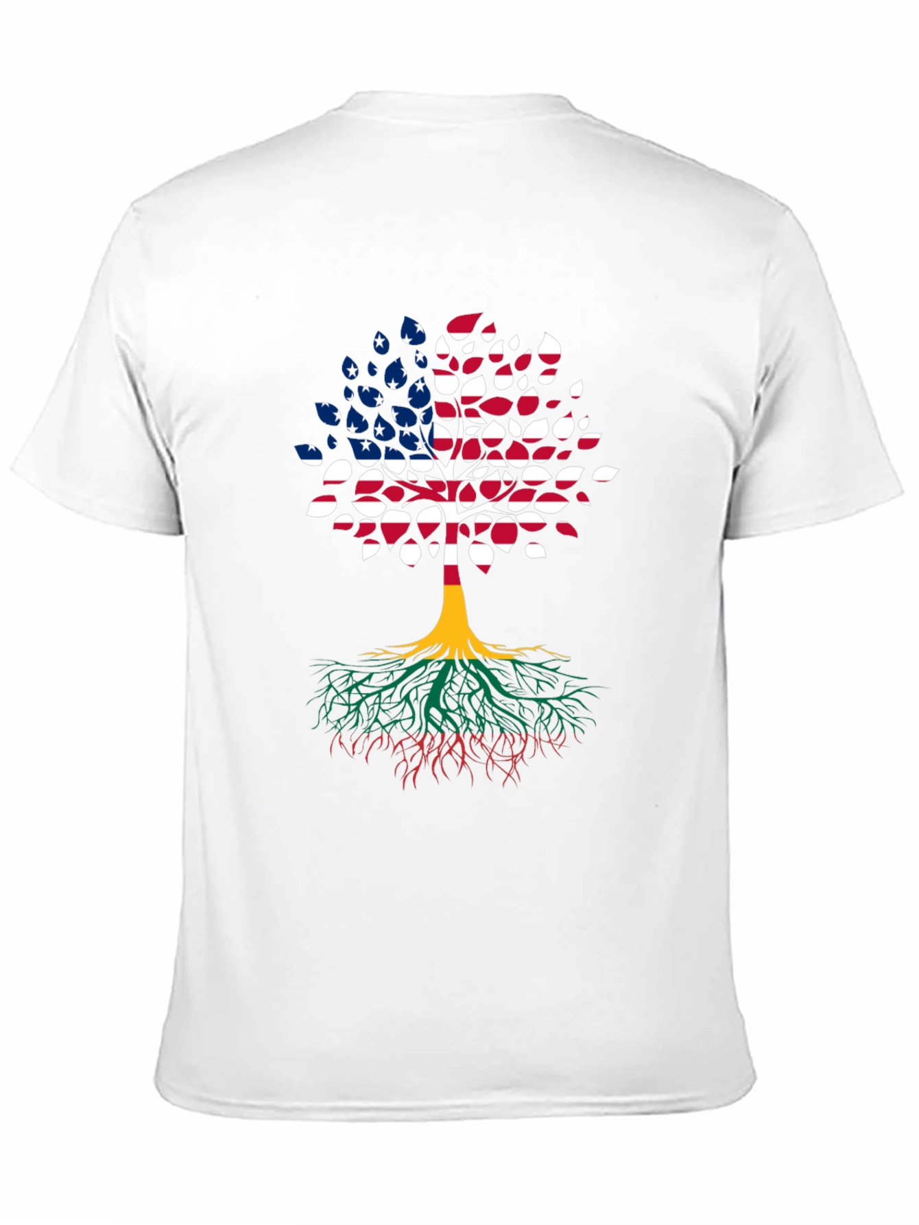 Patriotic Roots Mens Black T-Shirt