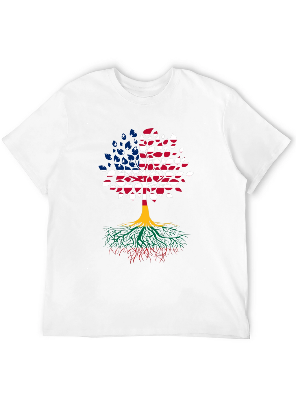 Patriotic Roots Mens Black T-Shirt