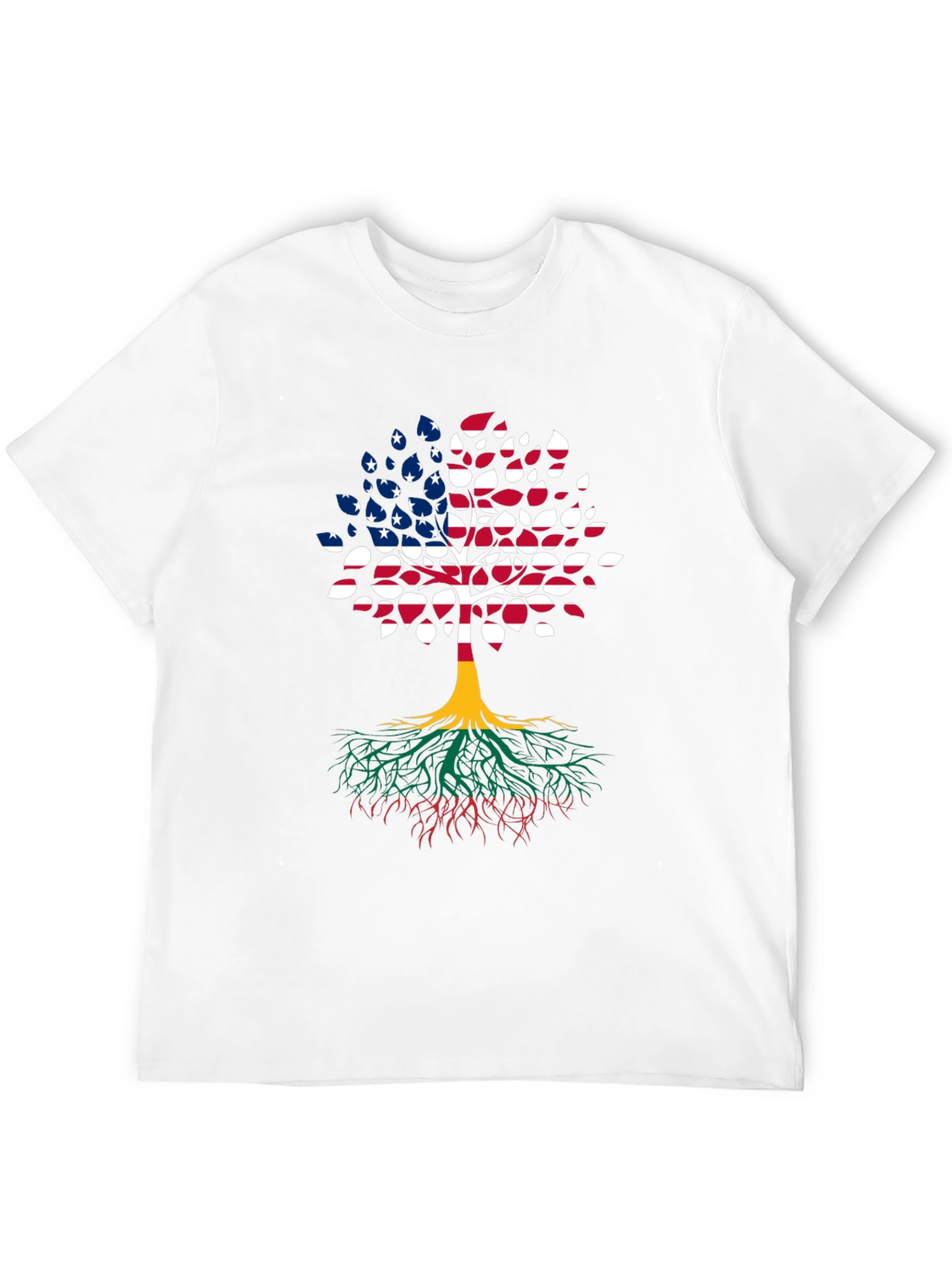 Patriotic Roots Mens Black T-Shirt