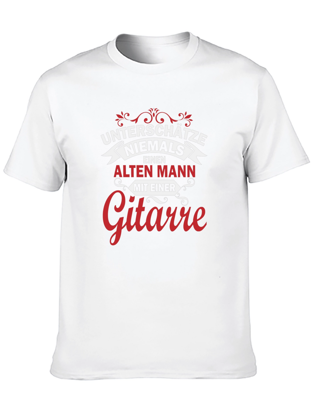 Never Underestimate Old Man Guitarist Graphic Tee