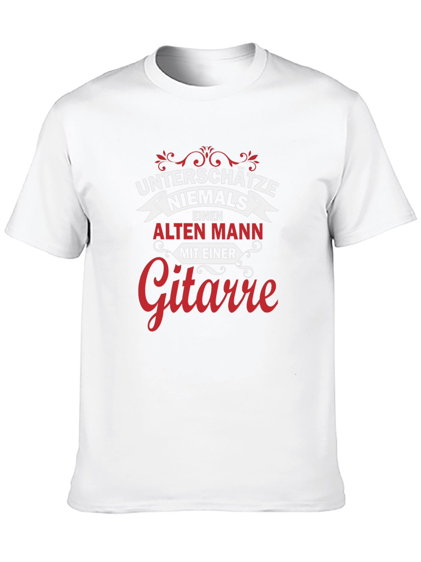Never Underestimate Old Man Guitarist Graphic Tee