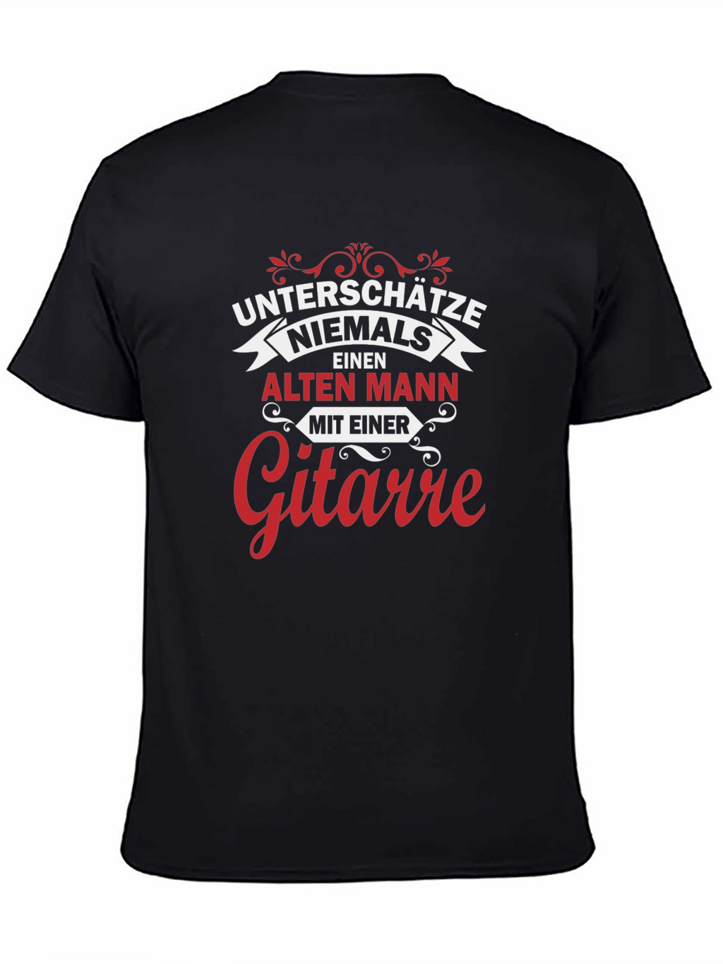 Never Underestimate Old Man Guitarist Graphic Tee