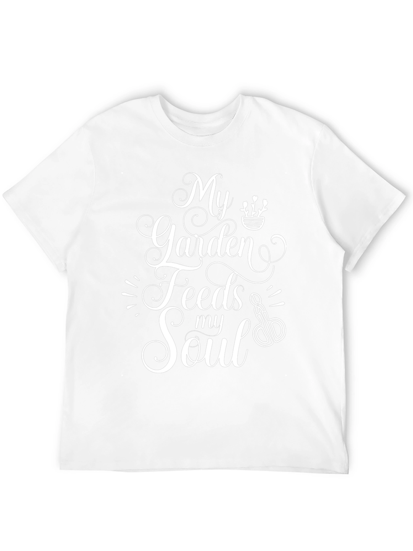 My Garden Feeds My Soul Black T-Shirt