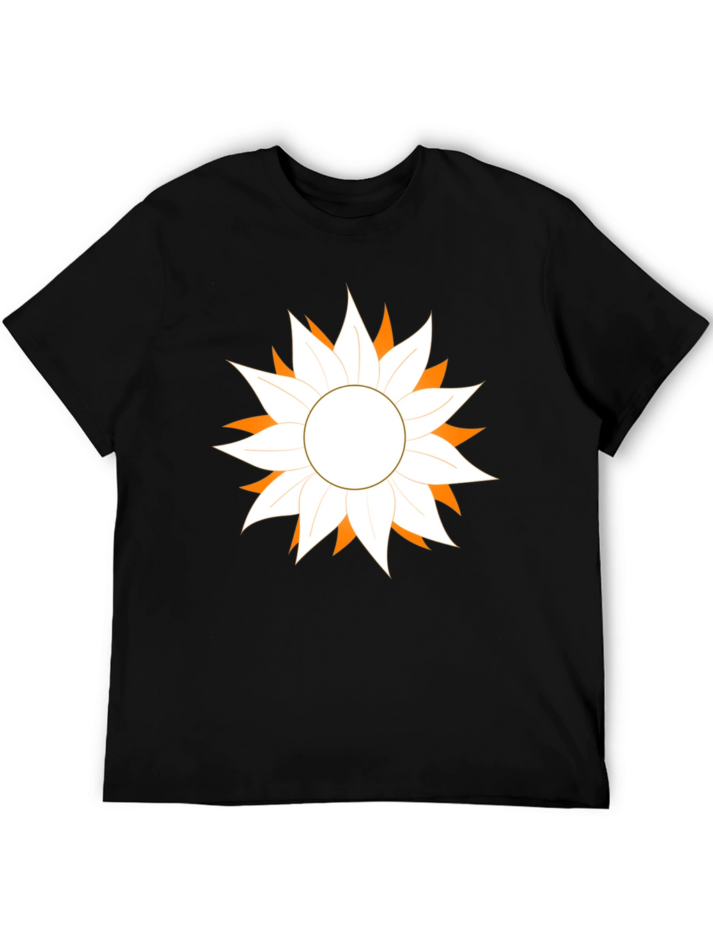 Stylish Black T-Shirt with Floral Graphic Design