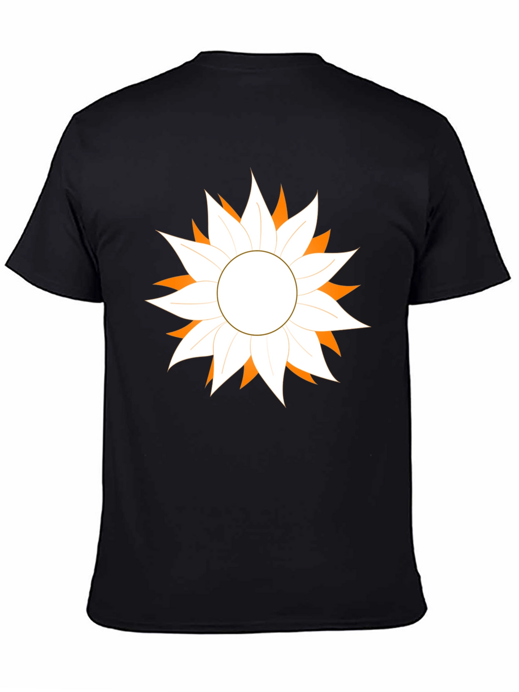 Stylish Black T-Shirt with Floral Graphic Design