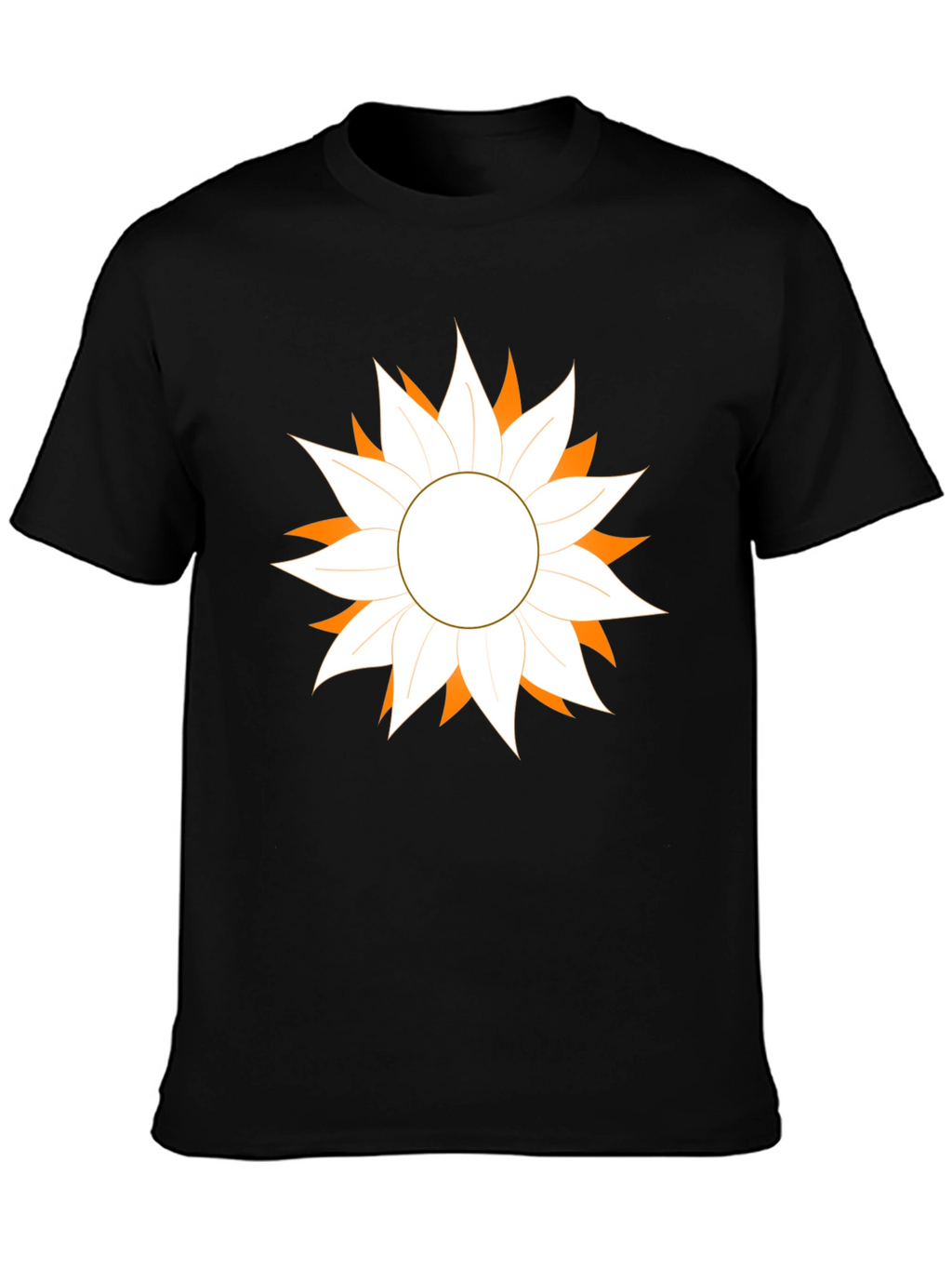 Stylish Black T-Shirt with Floral Graphic Design