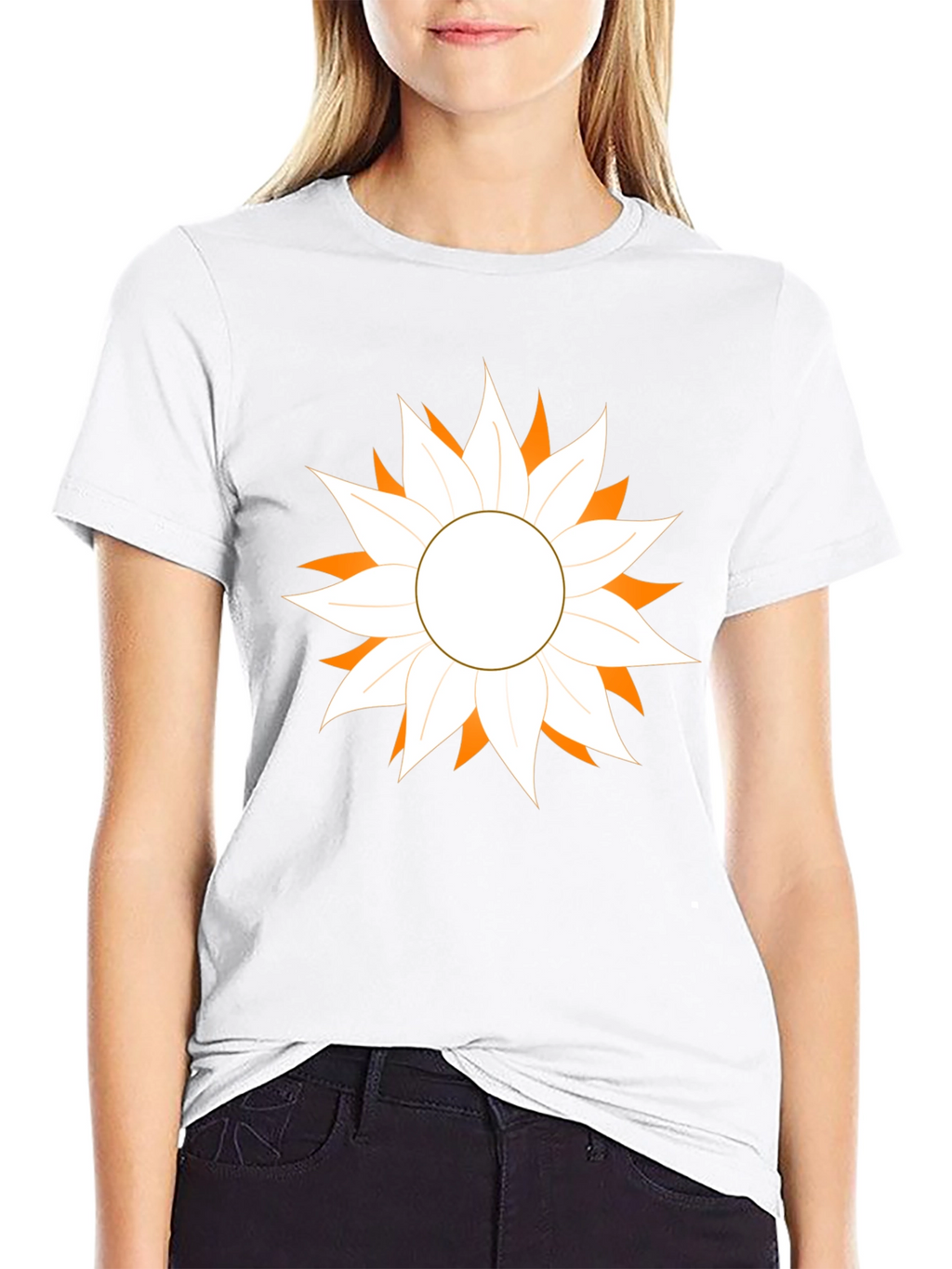 Stylish Black T-Shirt with Floral Graphic Design