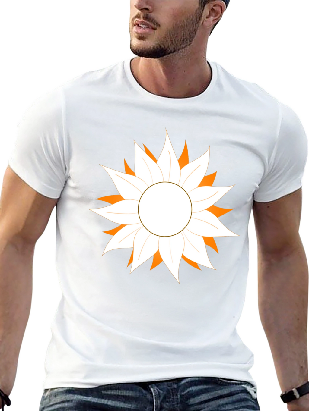 Stylish Black T-Shirt with Floral Graphic Design