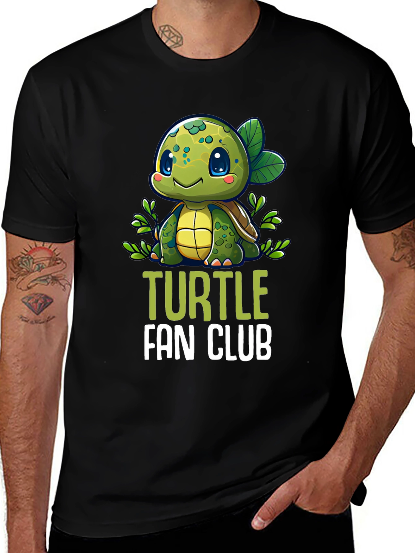 Turtle Fan Club Graphic Tee - Adorable Turtle Design