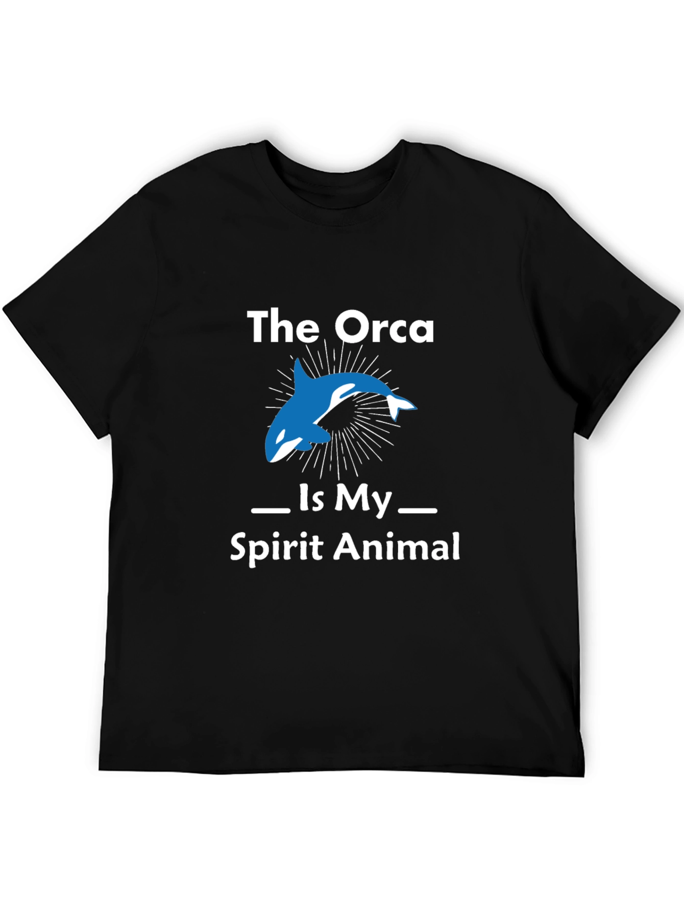 Orca Spirit Animal Graphic T-Shirt - Black Cotton Tee