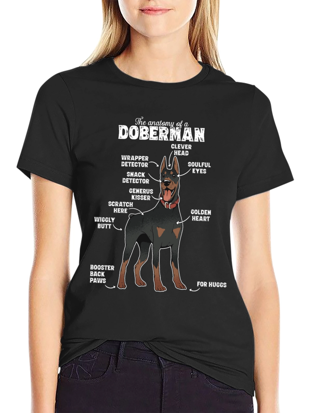 Anatomy of a Doberman Graphic T-Shirt