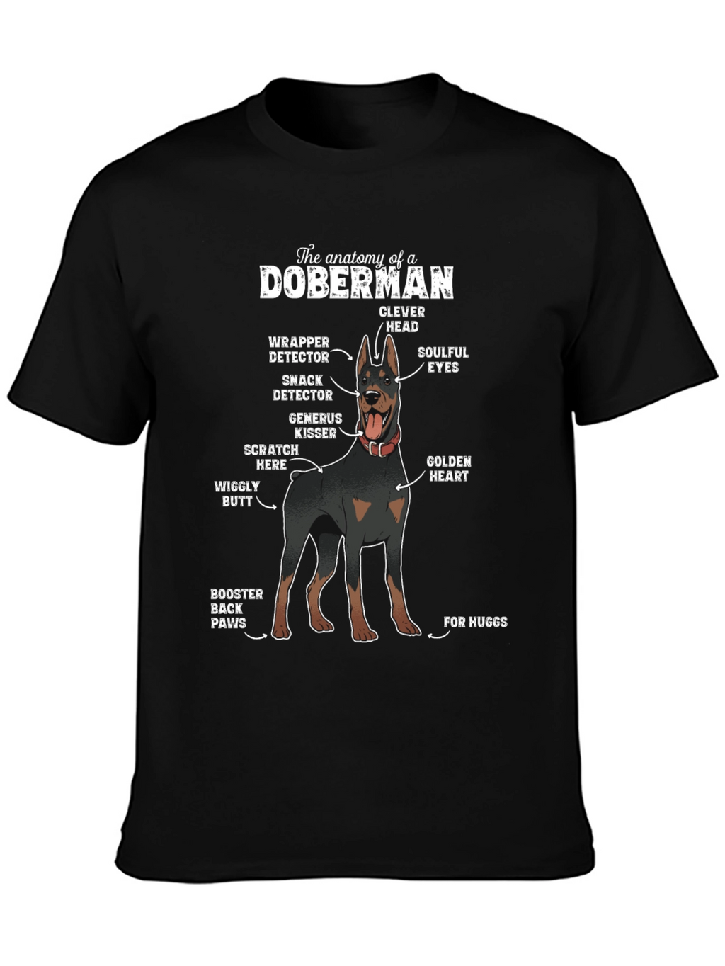 Anatomy of a Doberman Graphic T-Shirt