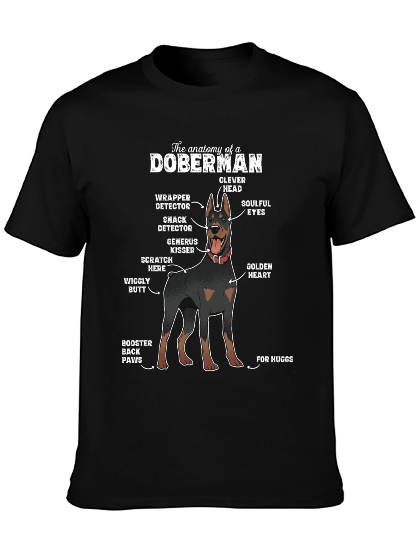 Anatomy of a Doberman Graphic T-Shirt