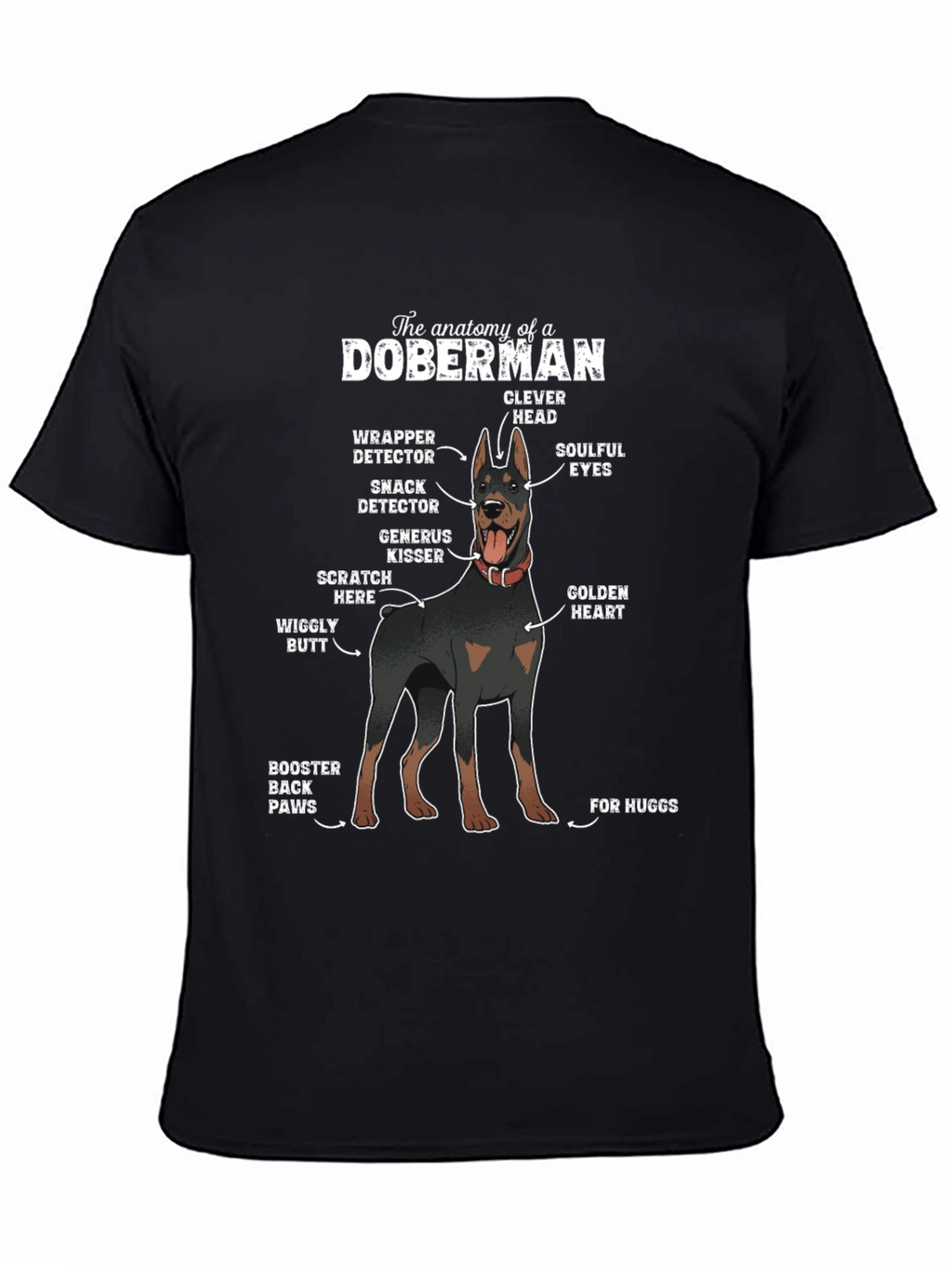 Anatomy of a Doberman Graphic T-Shirt