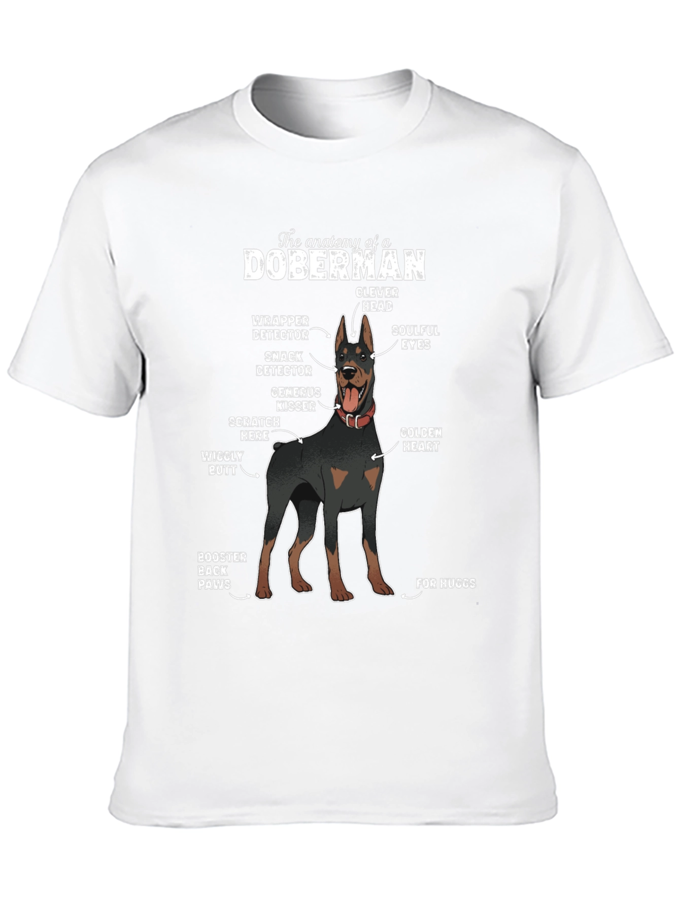Anatomy of a Doberman Graphic T-Shirt