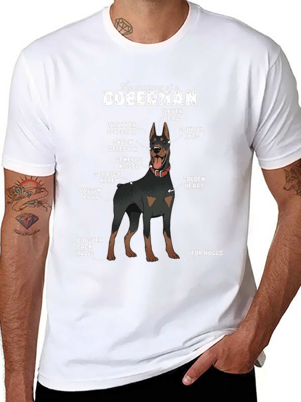 Anatomy of a Doberman Graphic T-Shirt