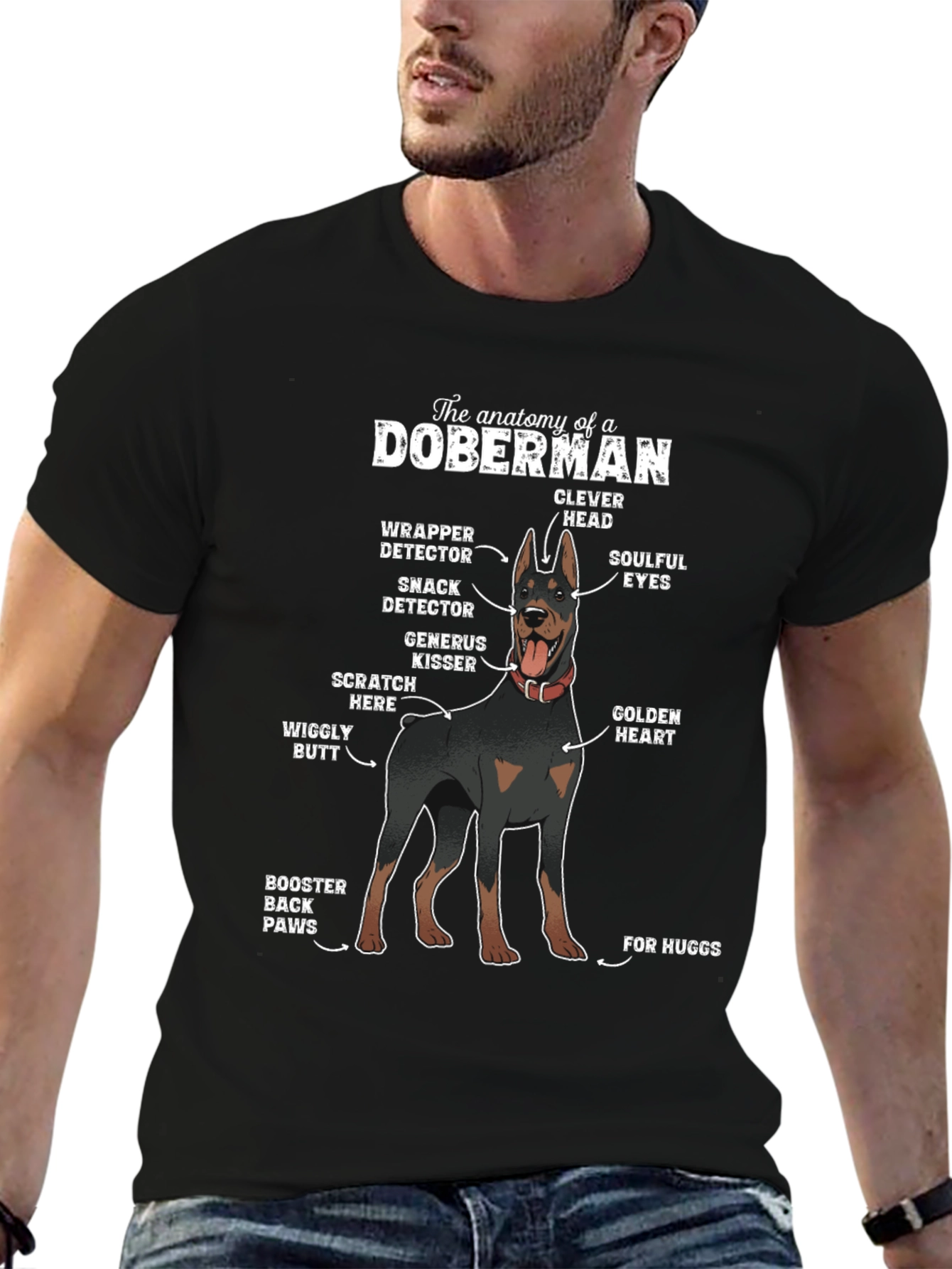 Anatomy of a Doberman Graphic T-Shirt