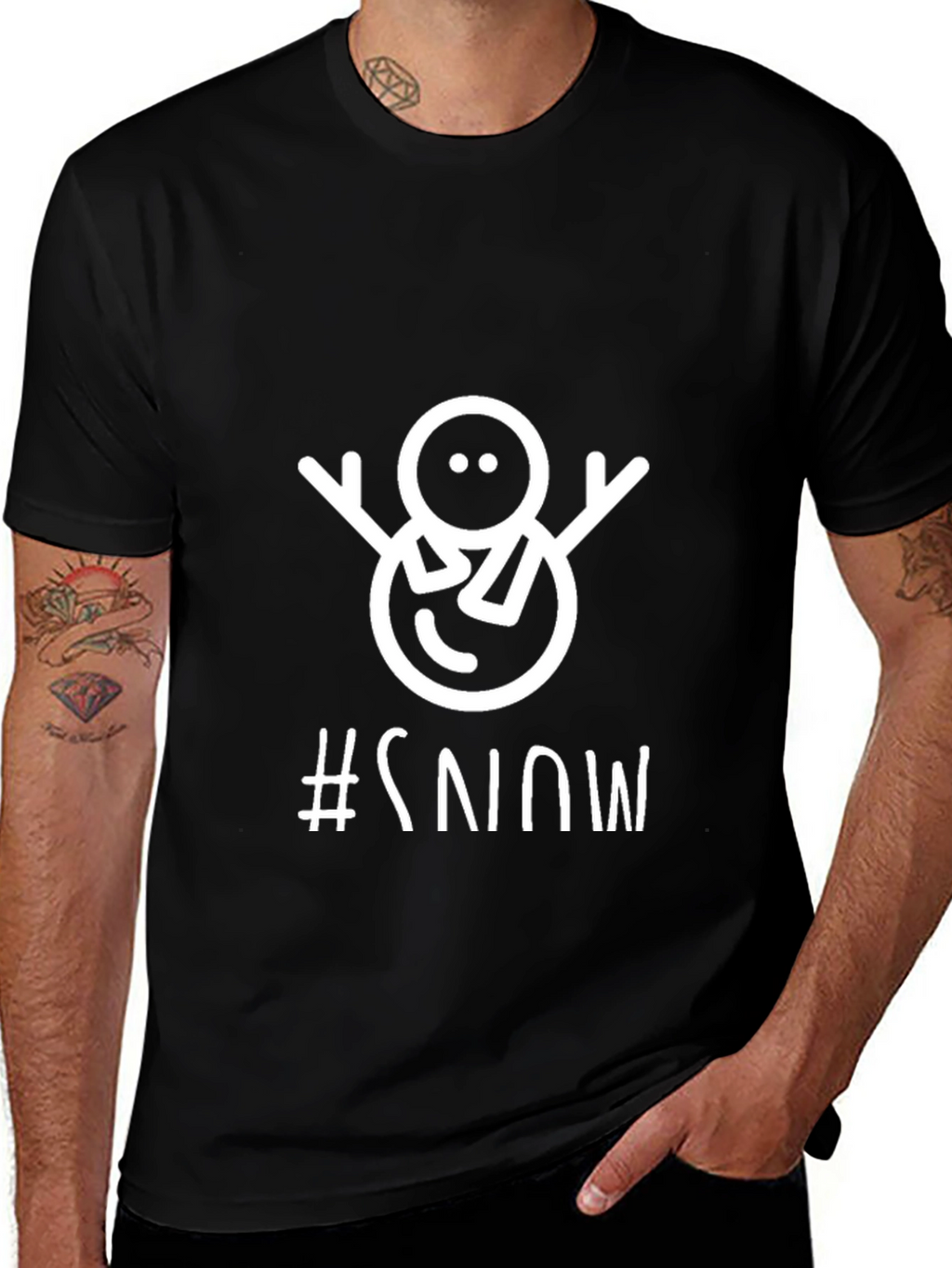 Snowman Graphic Tee - Winter Holiday T-Shirt