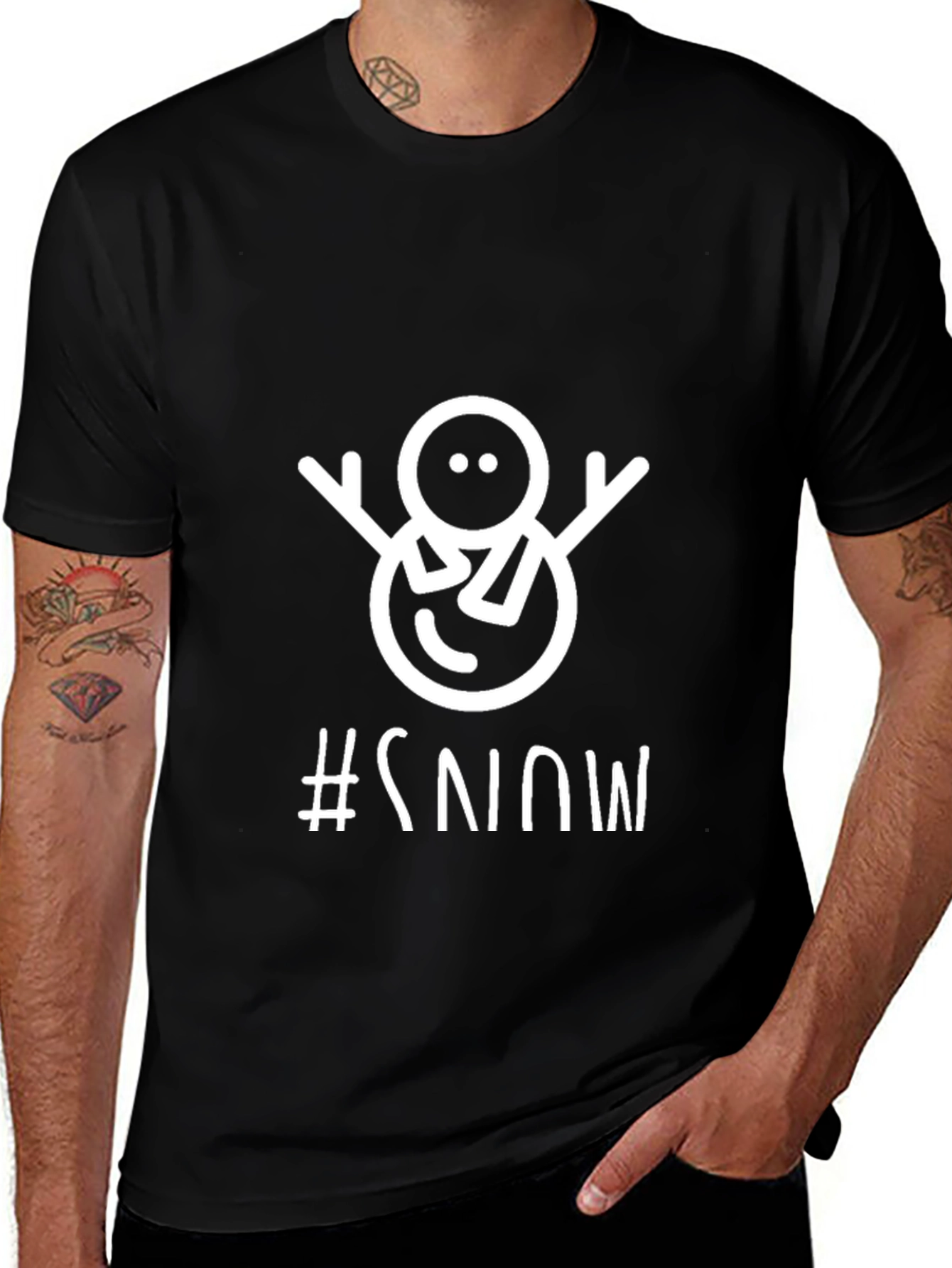 Snowman Graphic Tee - Winter Holiday T-Shirt