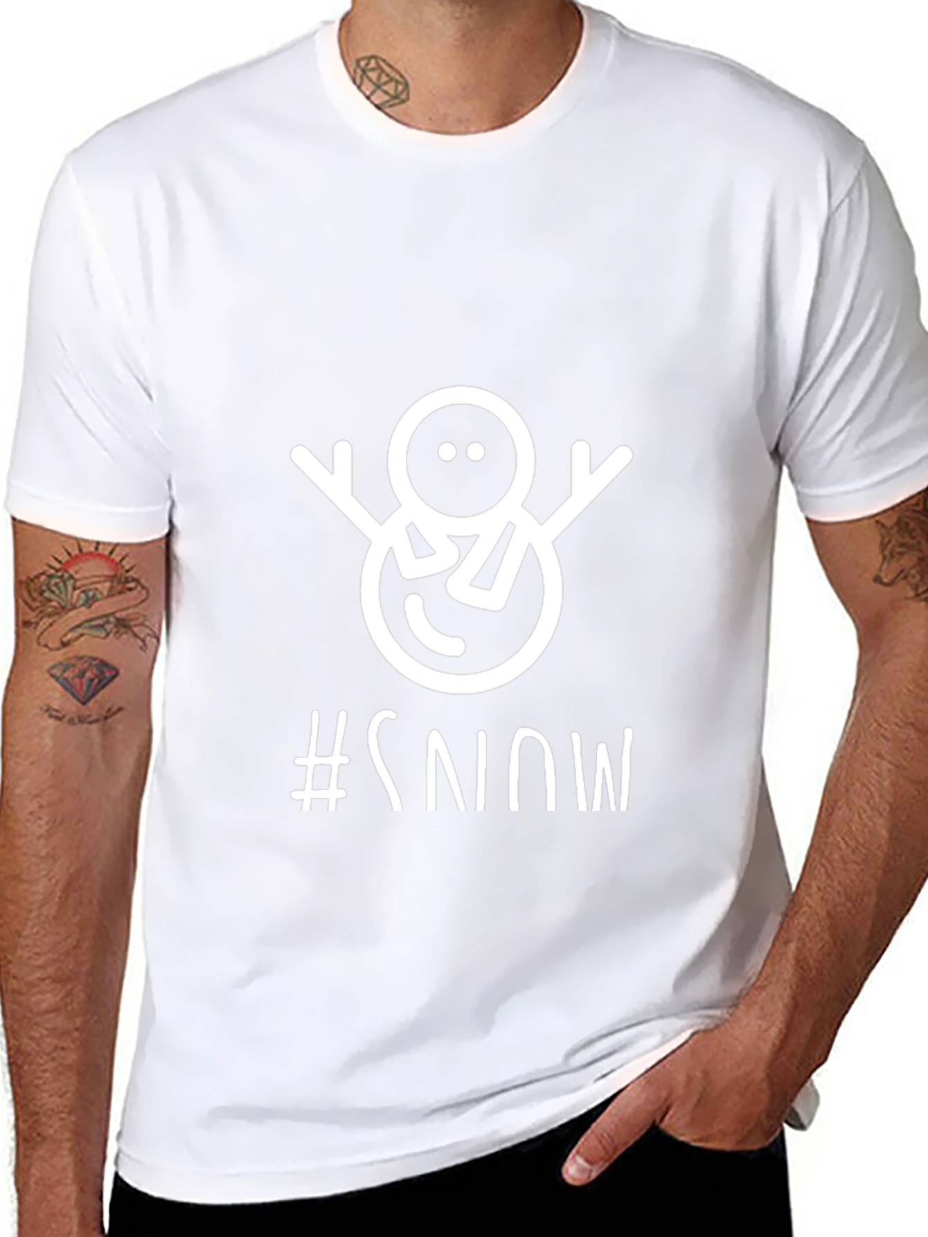 Snowman Graphic Tee - Winter Holiday T-Shirt