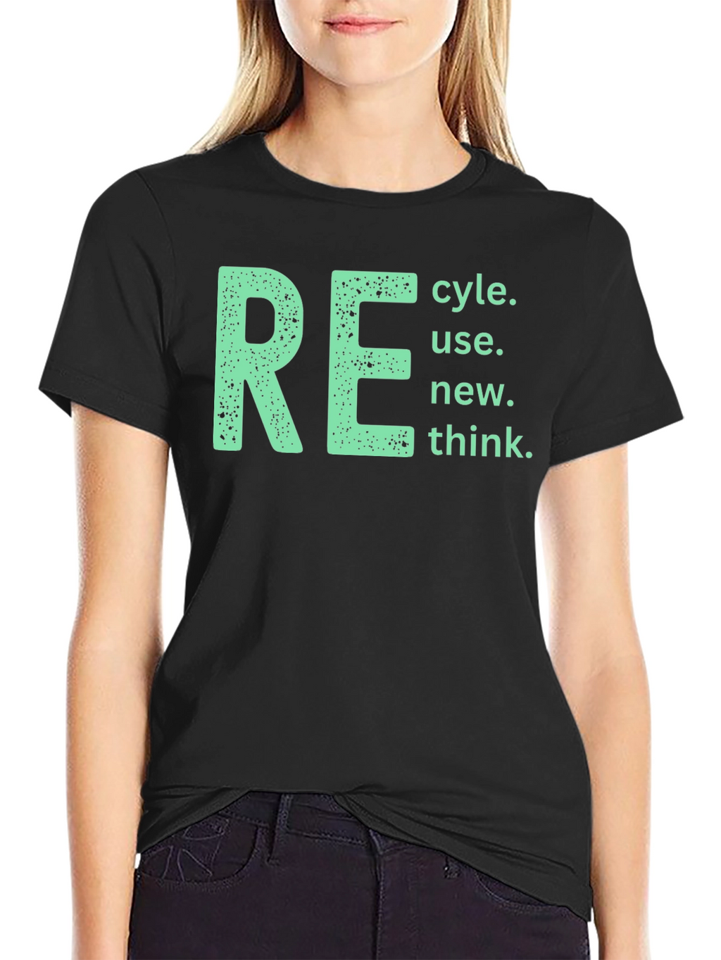 Eco-Friendly RE T-Shirt - Recycle Reuse Renew Think