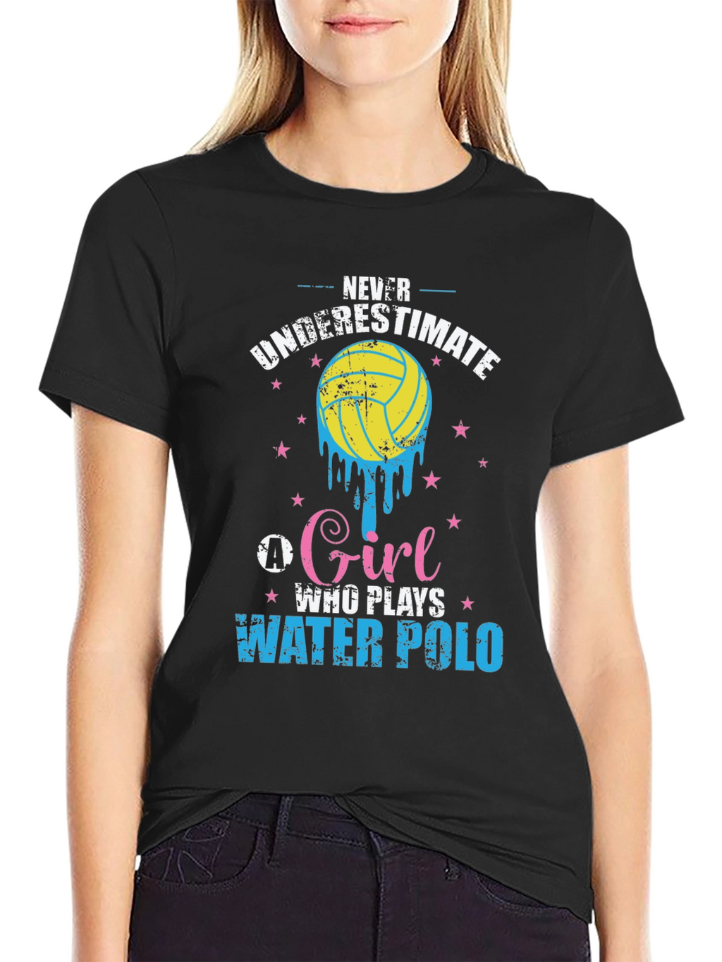 Never Underestimate Water Polo Girl T-Shirt