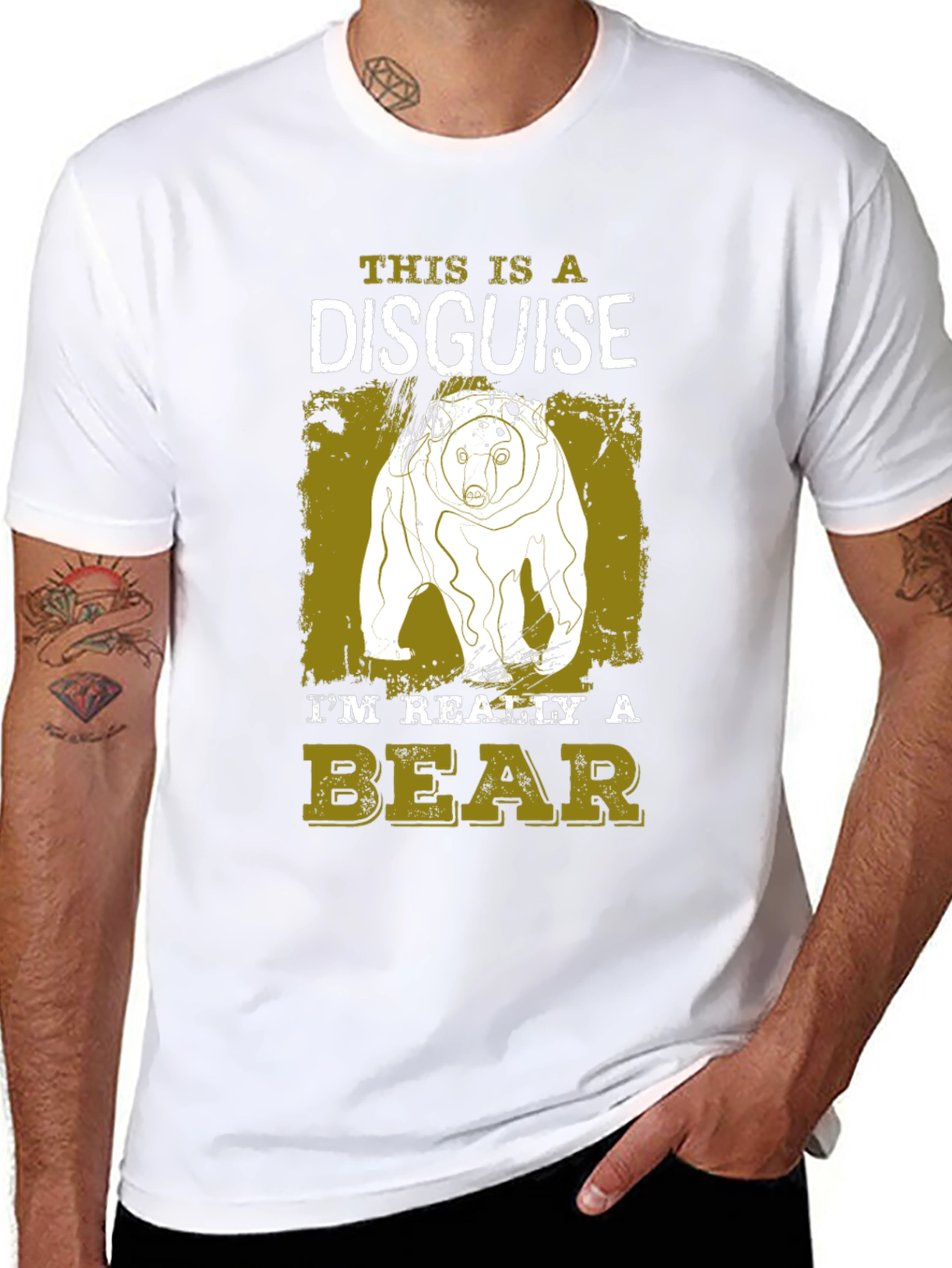 Bear Disguise T-Shirt - Funny Animal Tee