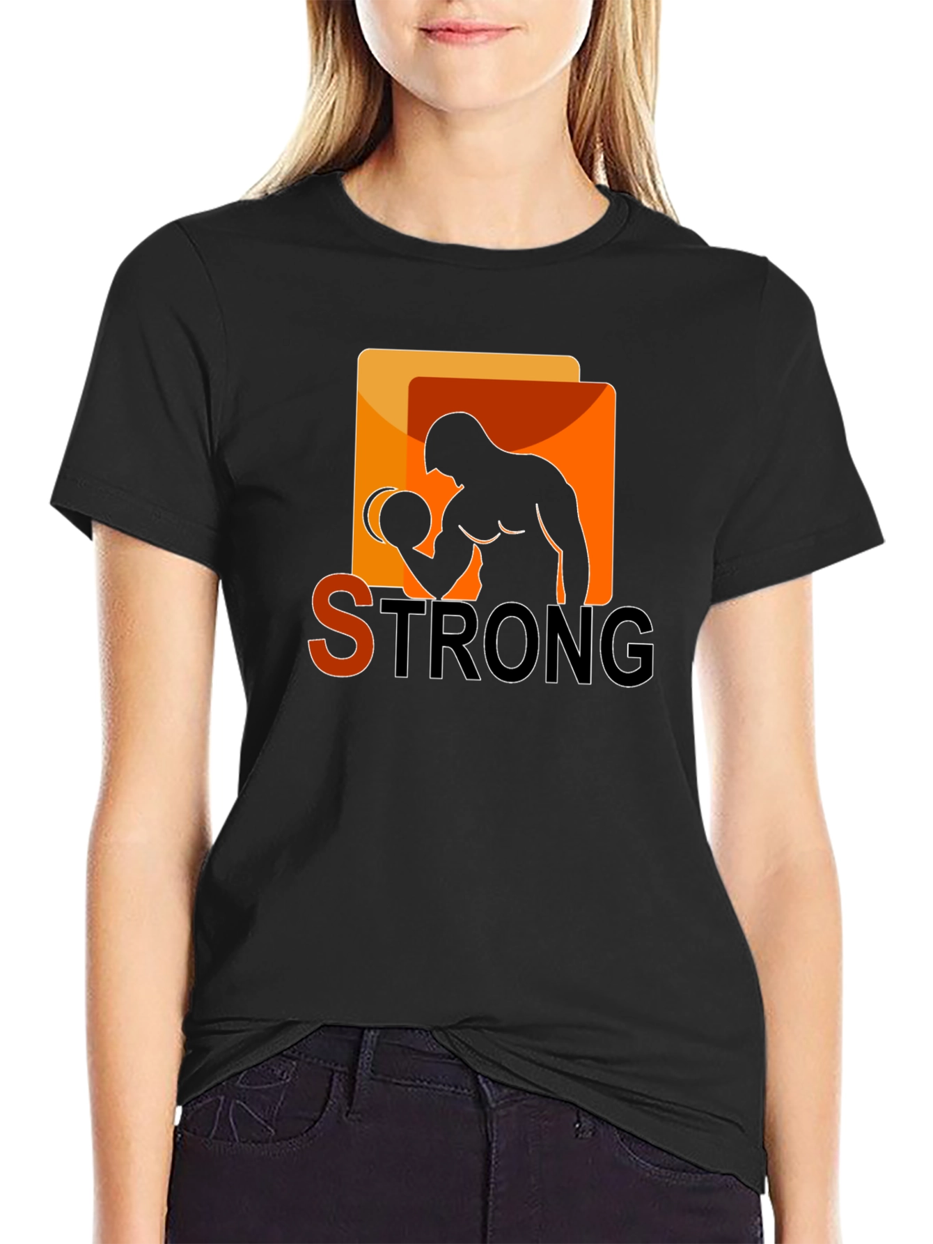 Strong Graphic T-Shirt - Bodybuilder Design