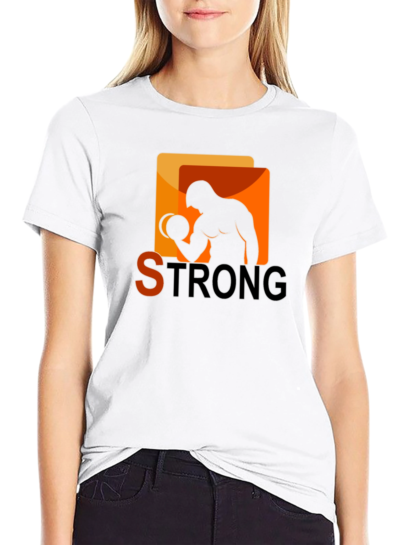 Strong Graphic T-Shirt - Bodybuilder Design