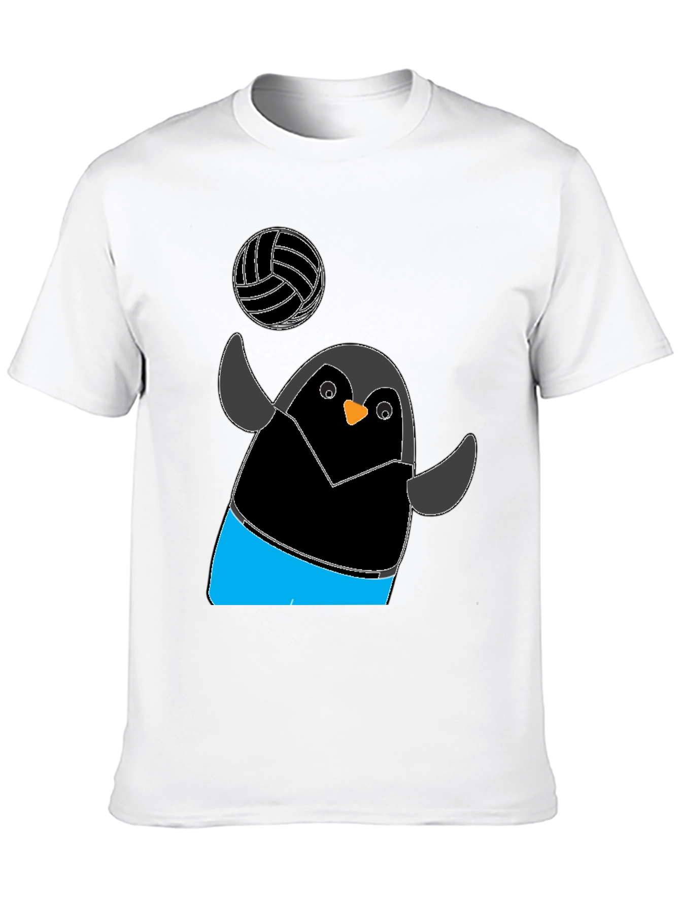 Penguin Volleyball T-Shirt - Black Casual Tee
