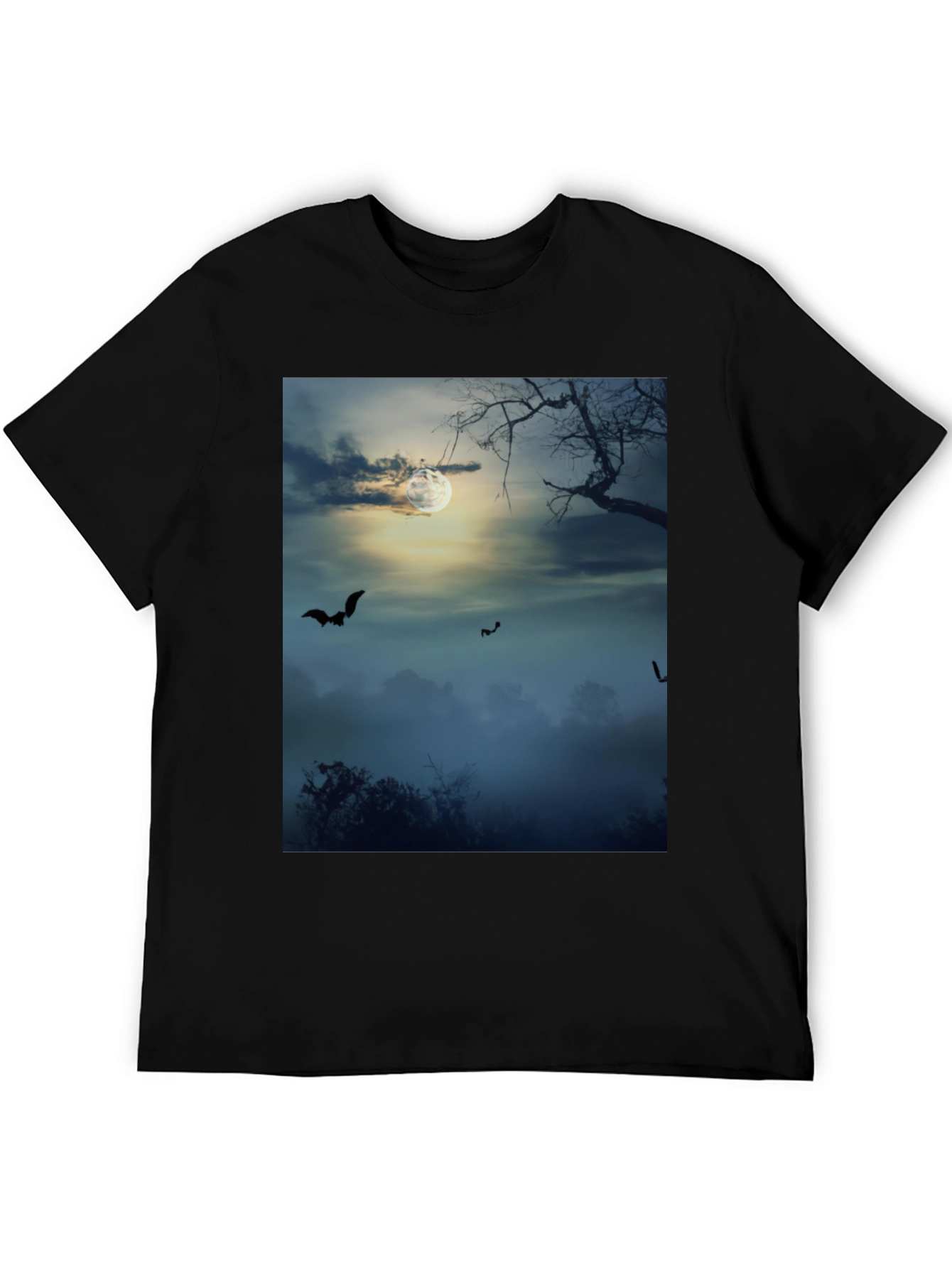 Spooky Night Bats Graphic Tee