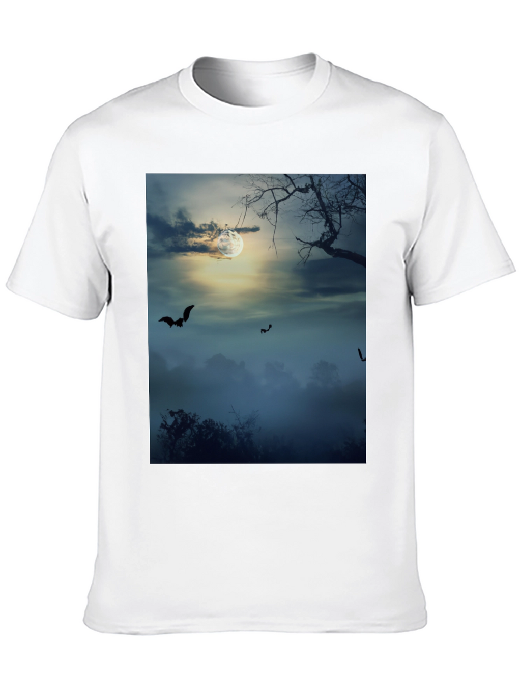 Spooky Night Bats Graphic Tee