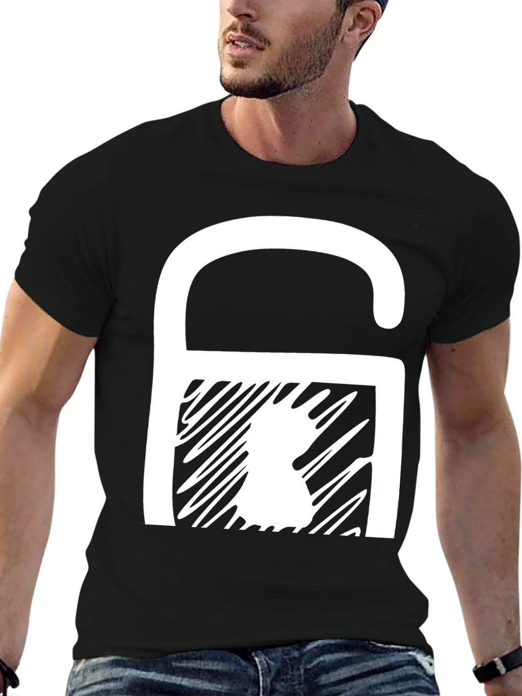Chess Knight Graphic T-Shirt - Black