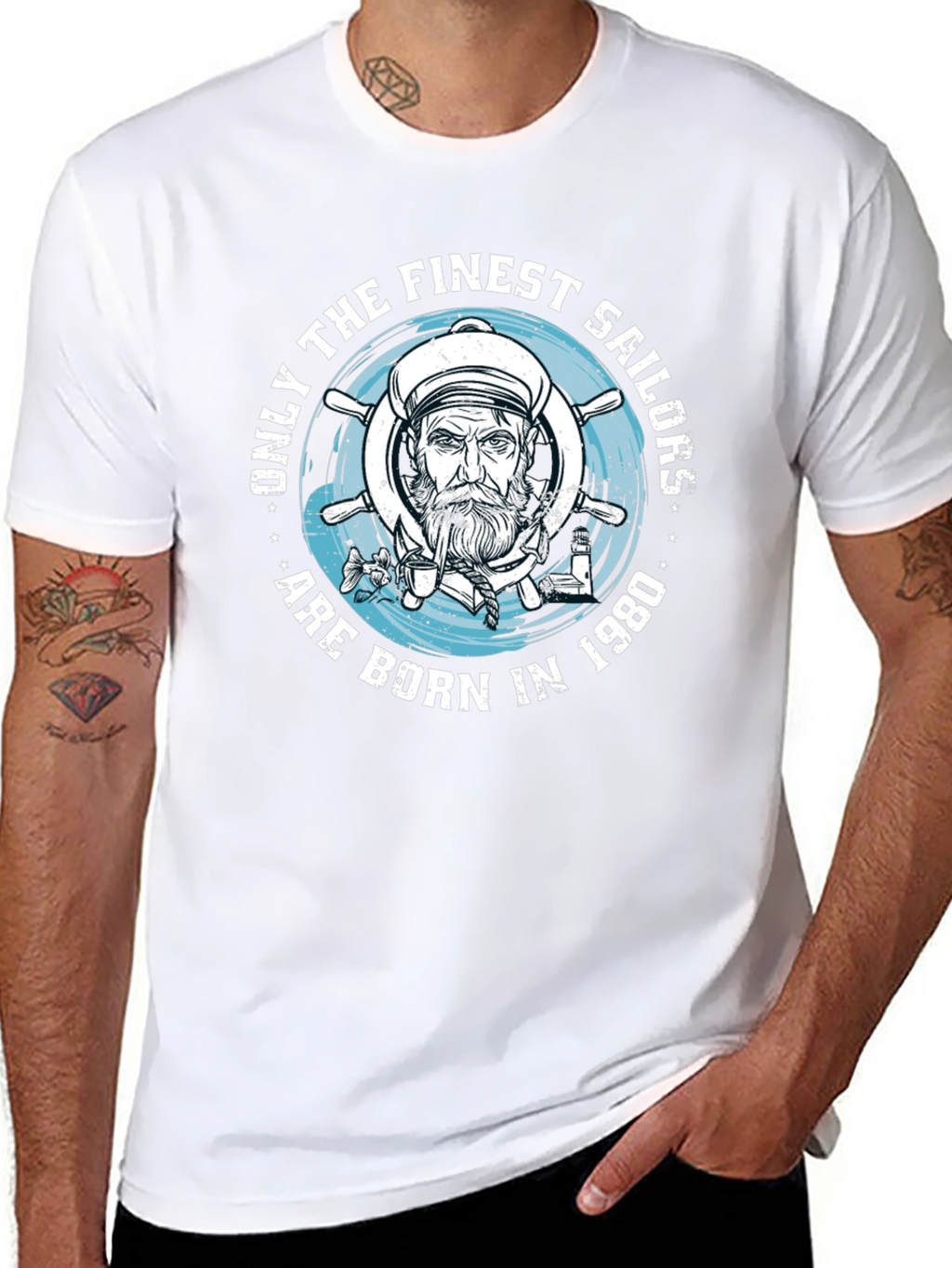 Finest Sailors Born in 1980 Graphic T-Shirt