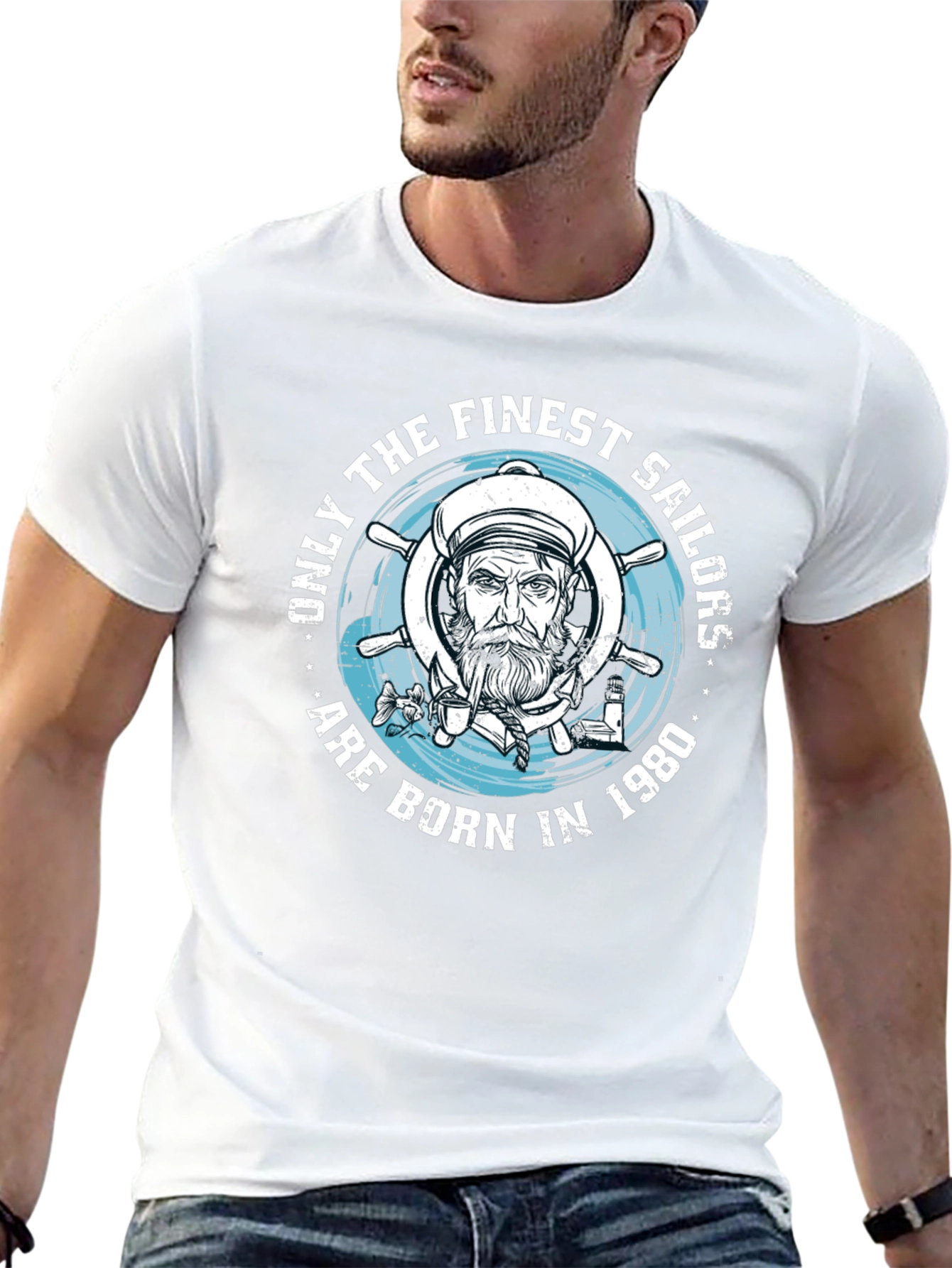 Finest Sailors Born in 1980 Graphic T-Shirt