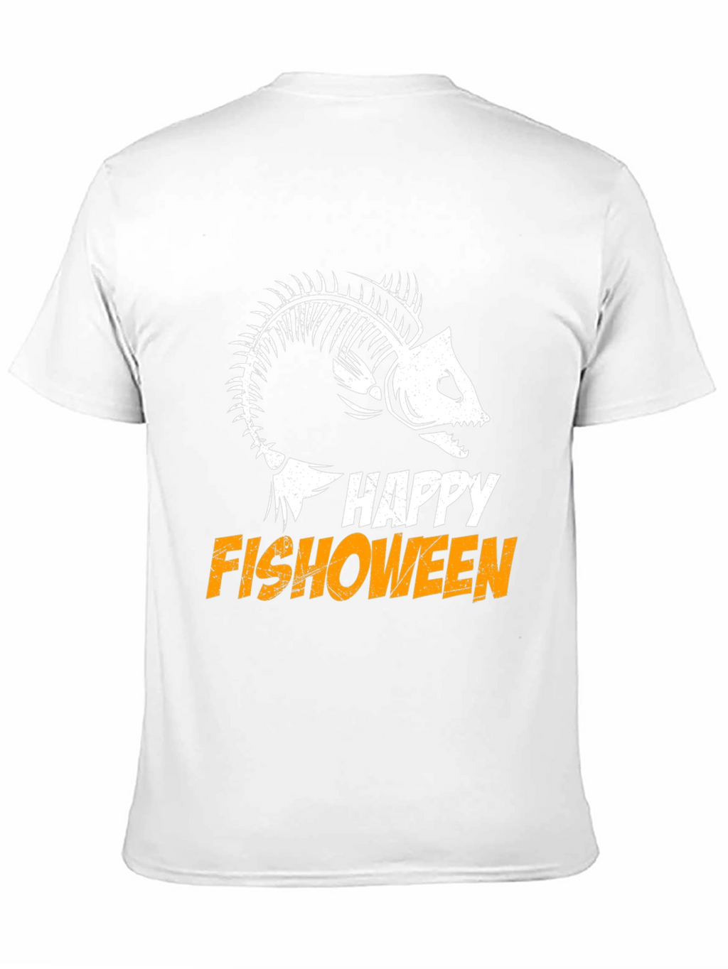Happy Fishoween T-Shirt Halloween Skeleton Fish Tee