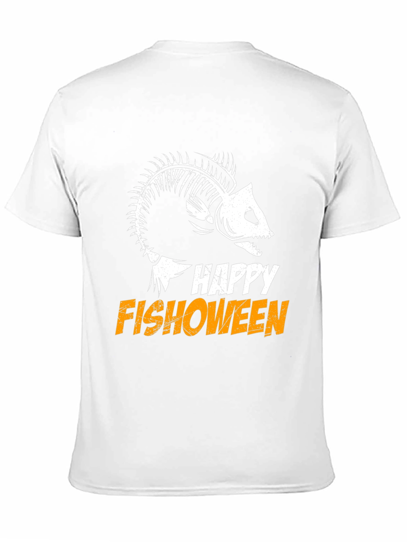 Happy Fishoween T-Shirt Halloween Skeleton Fish Tee