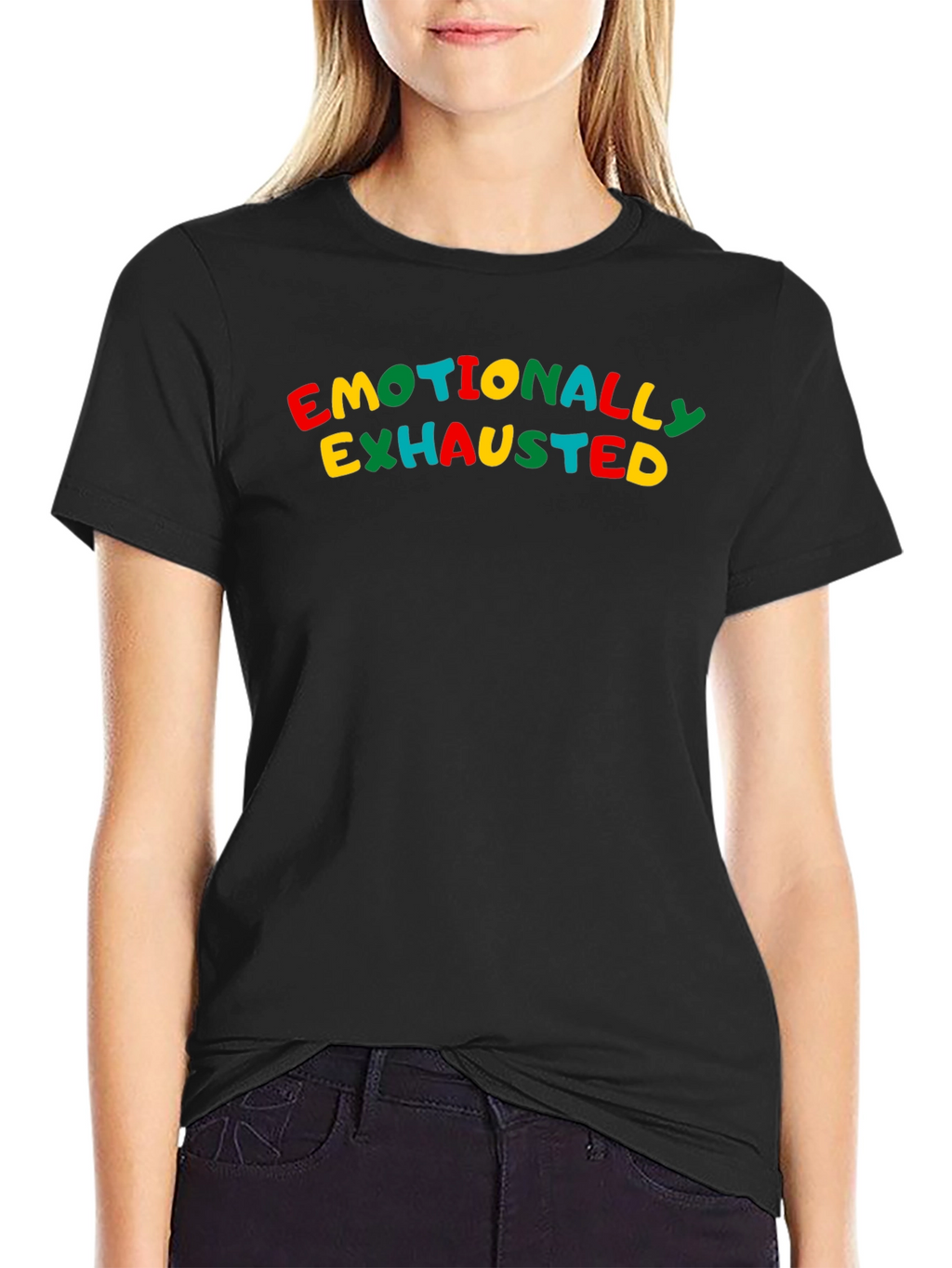 Emotionally Exhausted Graphic Tee - Comfy Cotton Blend