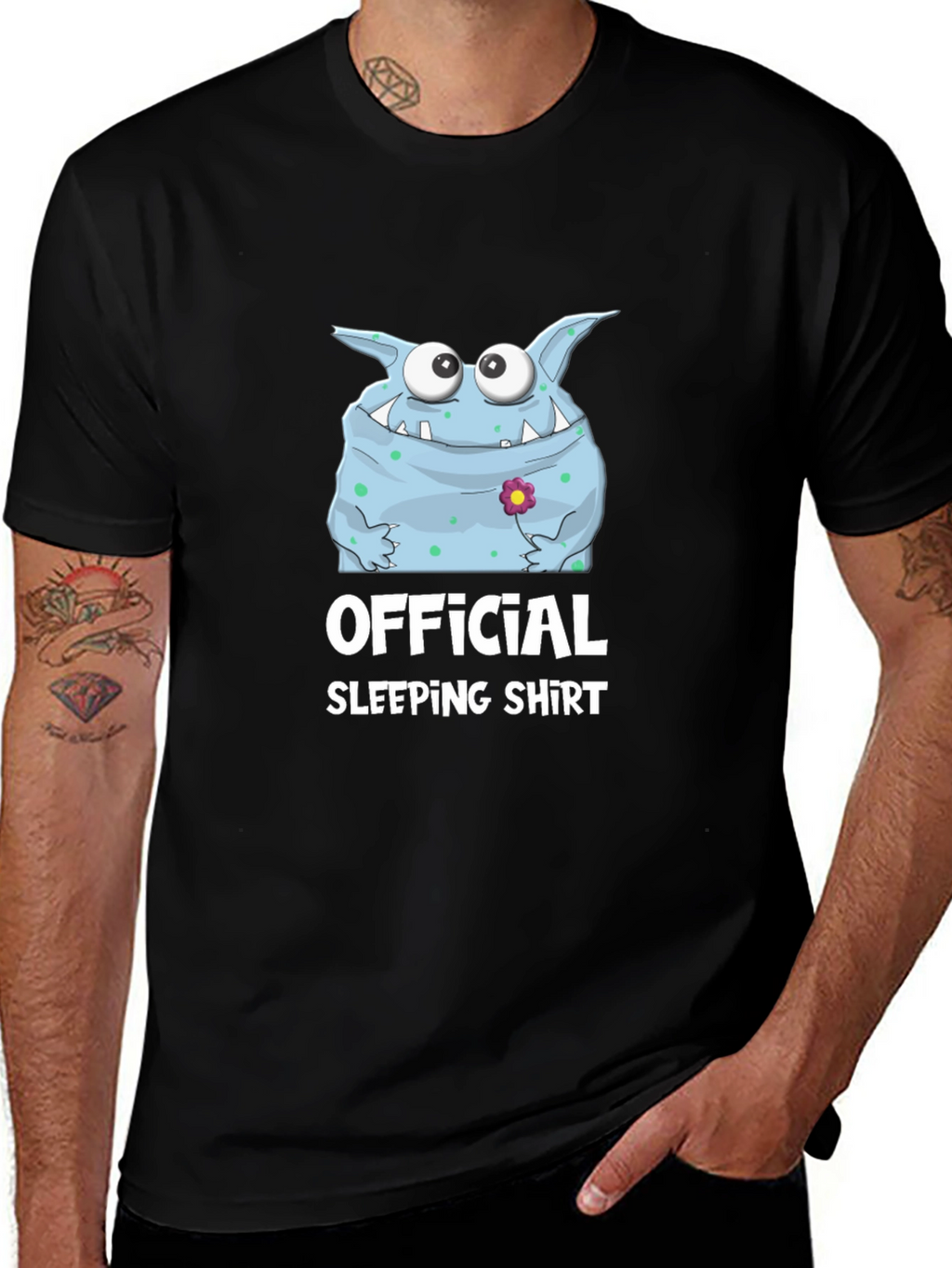 Official Sleeping Shirt Monster Graphic Tee