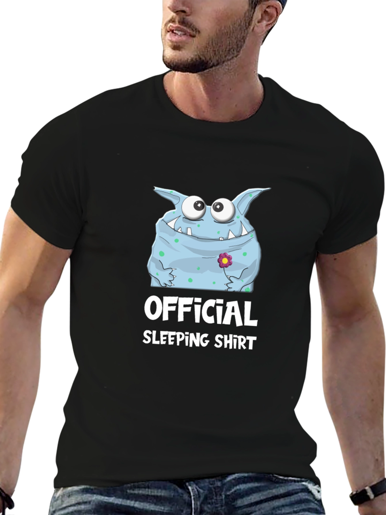 Official Sleeping Shirt Monster Graphic Tee