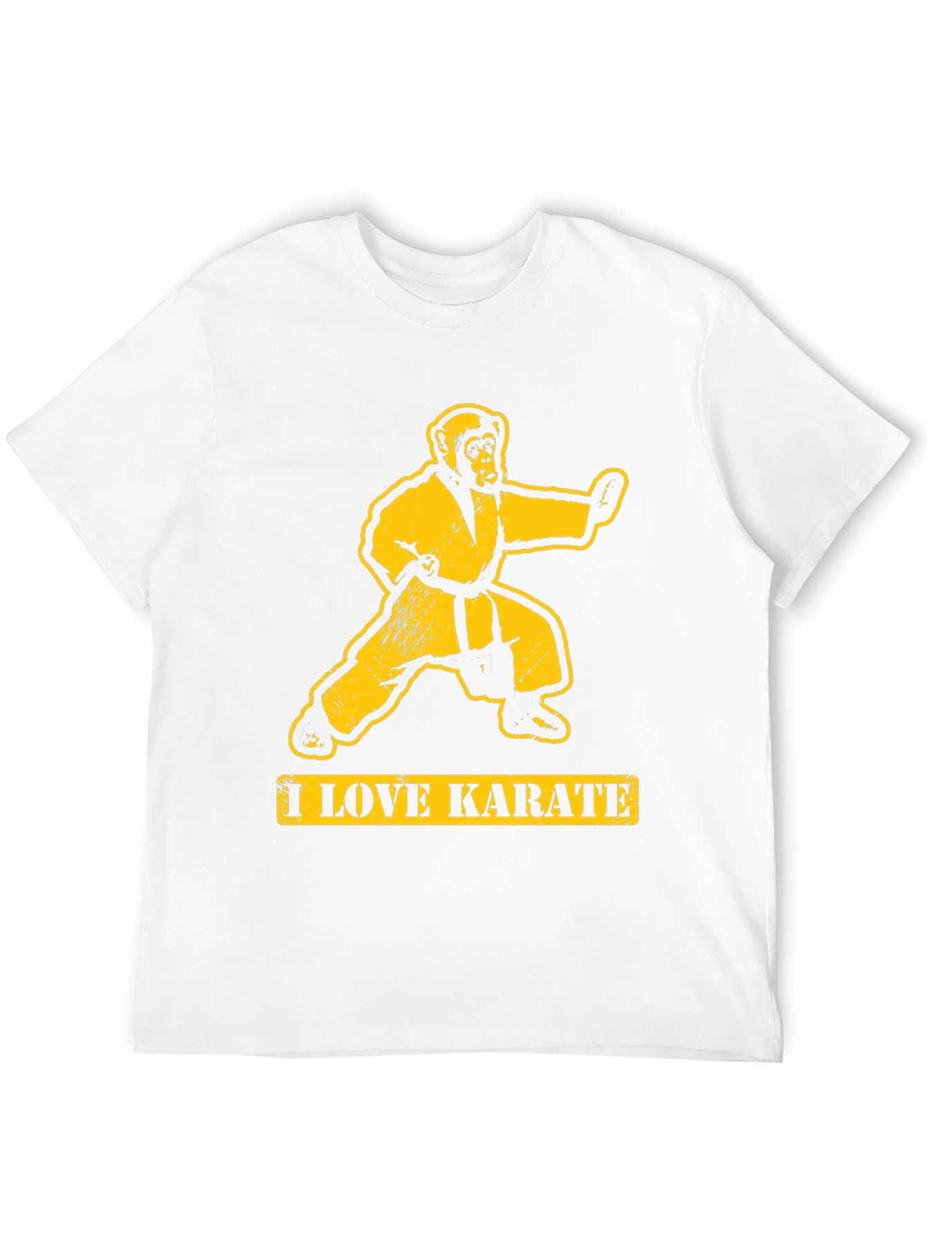 I Love Karate Monkey Graphic T-Shirt